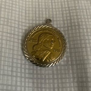 Gold and silver Sacajawea pendant!